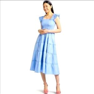 Hill House Ellie Nap Dress BRAND NEW WITH TAGS Blue glitter check XS